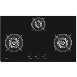 B-IN GAS HOB F.BRASS BLA. 3 BR 86X52CM
