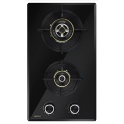 B-IN DOM. GAS HOB BLA. 2BURNER 300X520MM