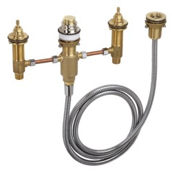 BASIC SET 4-HOLE RIM MOUNTED BATH MIXER